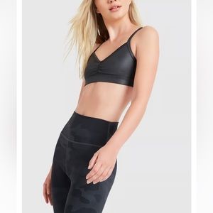 ALO Yoga Sports Bra Sunny Strappy Criss Cross Pullover